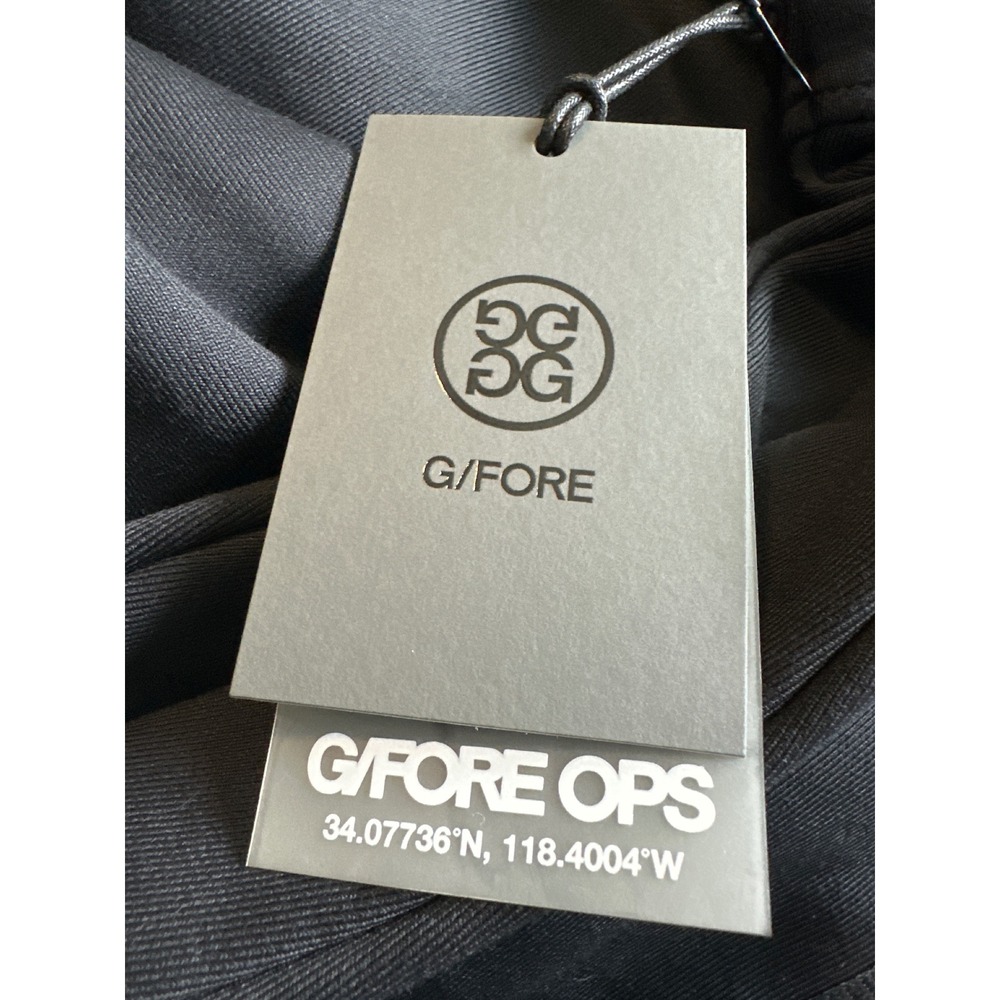 G/FORE Onyx Black Full Zip Track Jacket women's XL Striped Sleeve Portugal NEW - Picture 10 of 11